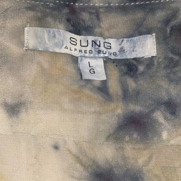 Alfred Sung silk blouse ecodyed. - Picture 4 of 4